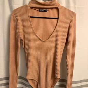 Blush Pink Cut-Out Bodysuit